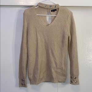 neck cut out sweater